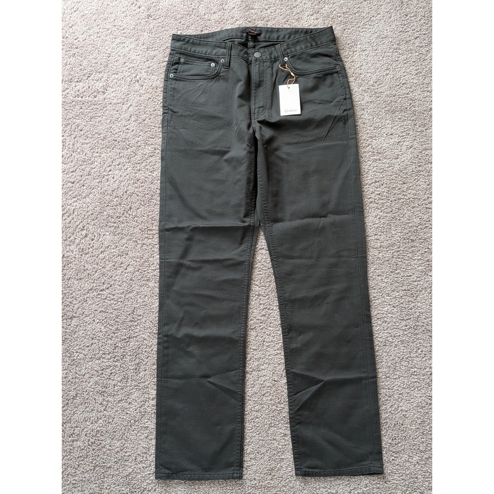 Quince Comfort Stretch Traveler 5-Pocket Straight Pants Mens 32x32 Dark Charcoal